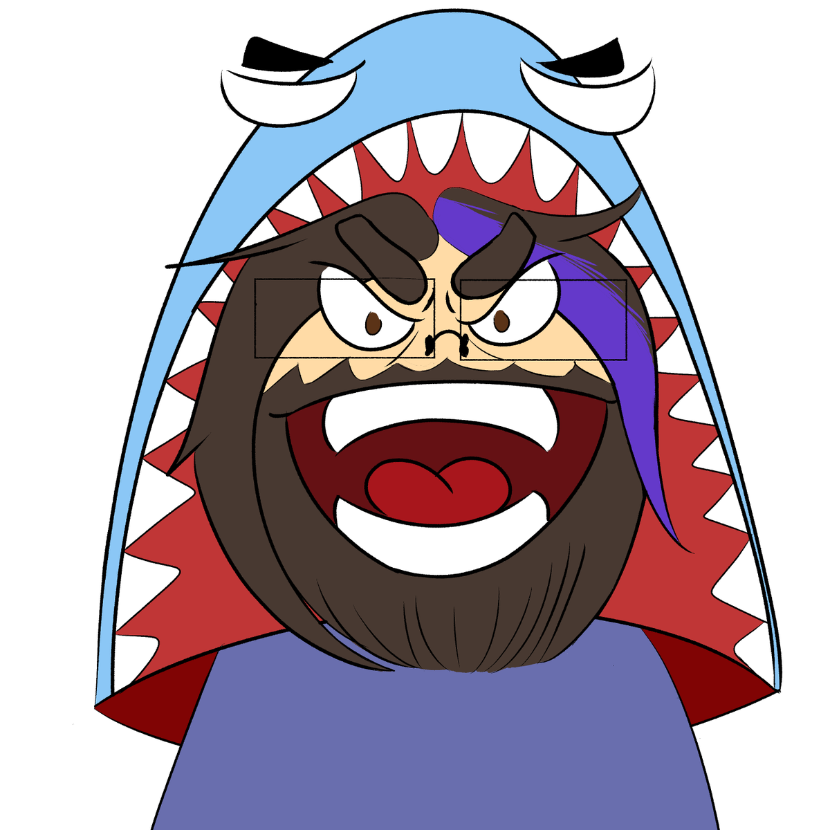 tylerstrahan's tweet photo. manic shark mage energy #AHFanart #achievementhunter @Axialmatt https://t.co/vzsBExyxOe