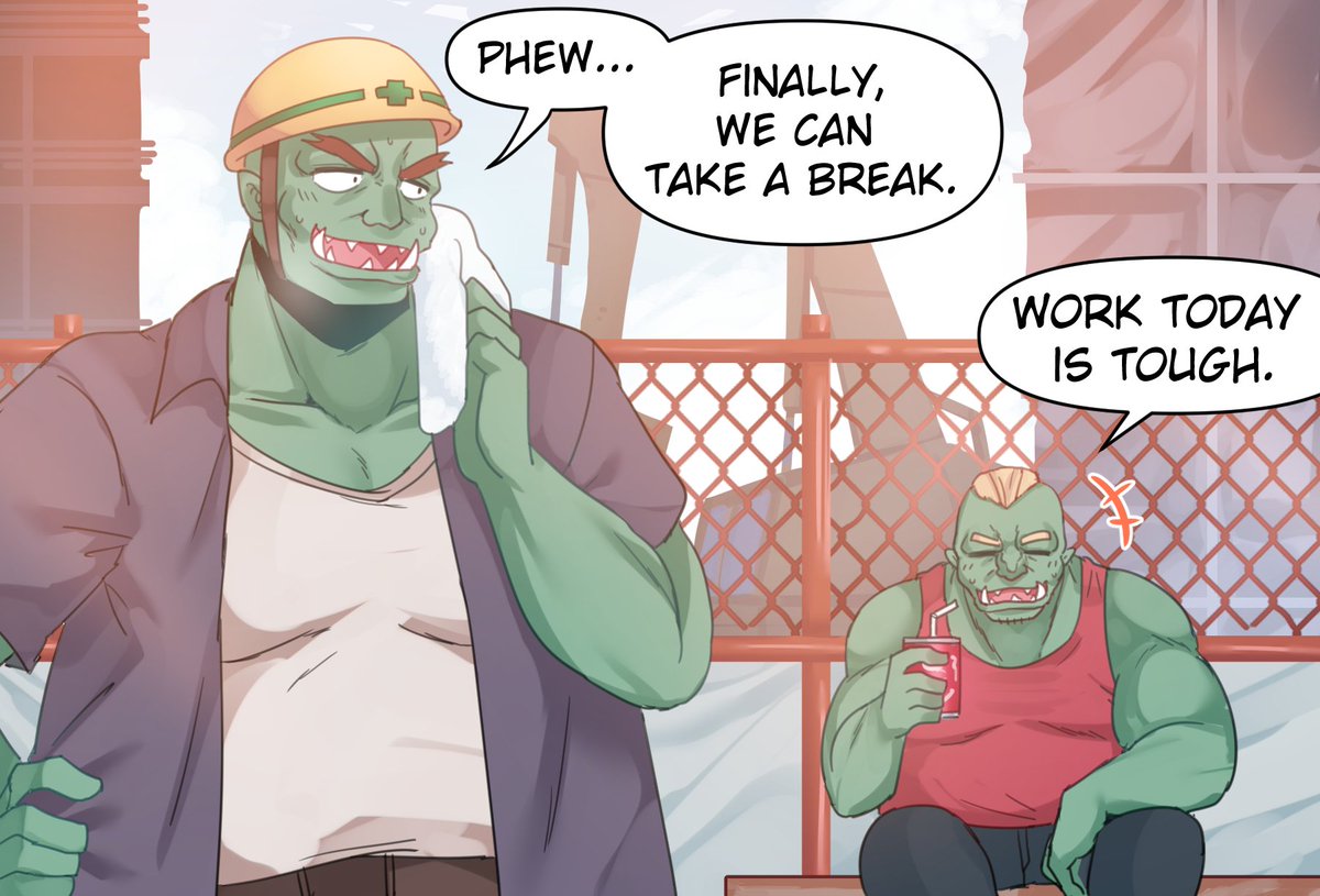 OrcLovingElves's tweet photo. Visiting Orc Construction Workers! 💚 https://t.co/8UnXP7ch5q