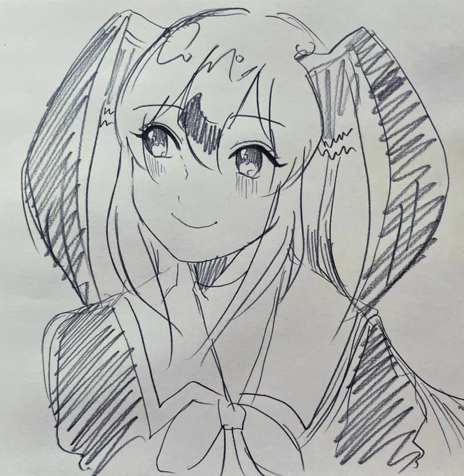 うきゃー!!ウミネコちゃんやっぱりかわいーな🥳🥳🥳  4分落書き 