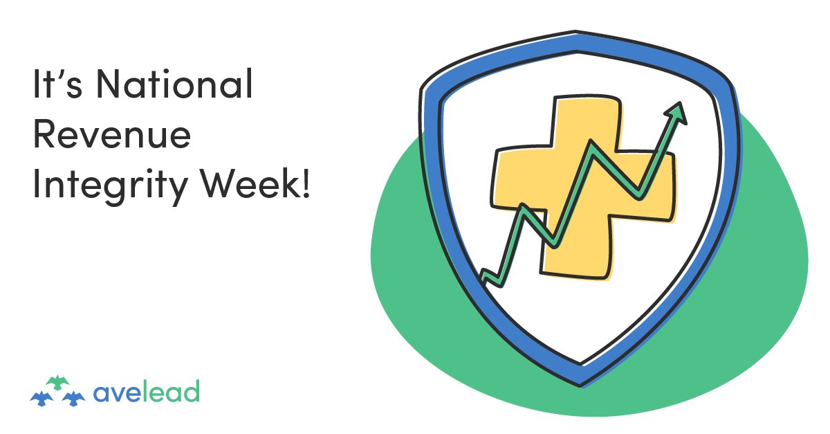 avelead's tweet photo. It's National Revenue Integrity Week! This week is all about highlighting the revenue integrity profession and the value it brings to healthcare organizations.
#revenuecycle #revenuecyclemanagement #revenueintegrityweek https://t.co/qs4pwn4ZUy