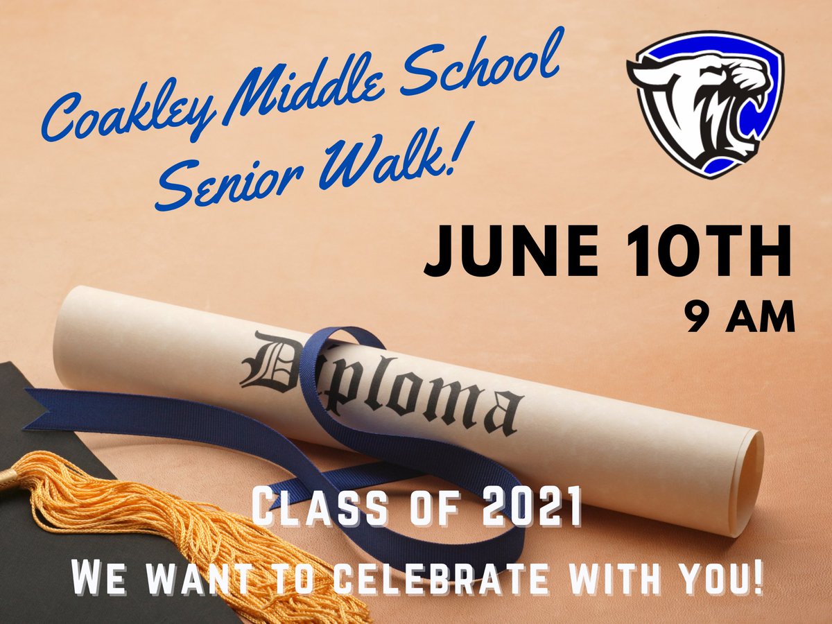 Senior walk for Coakley Middle School-calling all former Cougars!