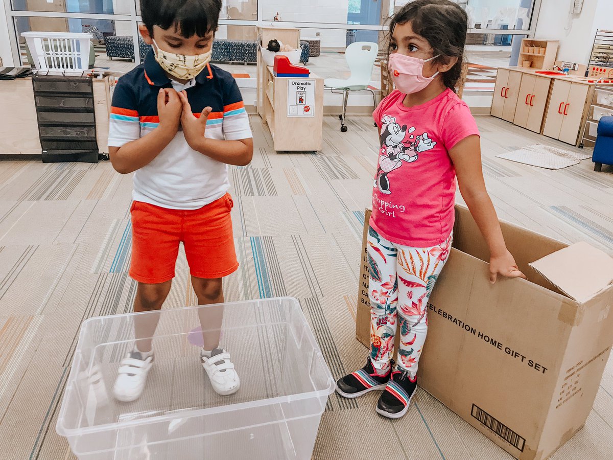 When having the kiddos help switch up their dramatic play center turns into a brainstorming session on how we can make an ice cream truck to go with it. To be continued... 👷🏻‍♀️🧰
