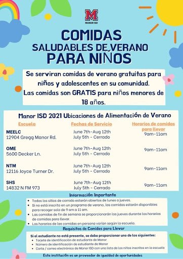 Manor ISD Food tweet media