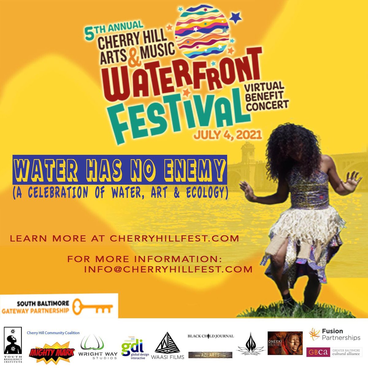 READY, GET SET...

2021 Cherry Hill Arts & Music Waterfront Festival will take place on July 4th, and once again will be held VIRTUALLY!

@YouthResiliency 

cherryhillfest.com
#FreeVirtualFestival
#CHAMF
#CherryHill
#SouthBaltimore
#ArtsAndCulture
#KuumbaLife
#PatapscoRiver