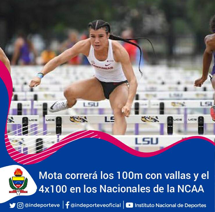 INDeporteVE's tweet photo. #PagWeb | Yoveinny Mota, buscará ingresar a la final del Campeonato Nacional de la NCAA en las pruebas de los 100m con vallas y el relevo 4x100 desde este jueves 10 de junio, en el estadio Field en Eugene, Oregon, Estados Unidos 👉🏼 https://t.co/aB5hjcUNIG 👈🏼 📝🤓🇻🇪 #GrandeVzla https://t.co/QwlQDbObCm