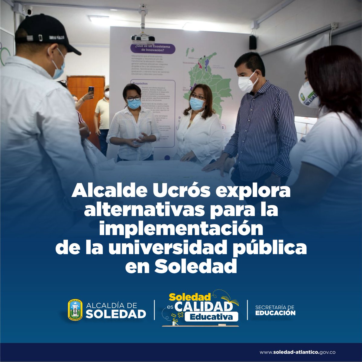 soledadalcaldia's tweet photo. El alcalde Rodolfo Ucrós Rosales, junto con su equipo de gobierno, adelantan acciones para la implementación de una universidad de carácter oficial, en cumplimiento del Plan de Desarrollo para el municipio de Soledad, periodo 2020 – 2023. https://t.co/Zfwf3FDXNL