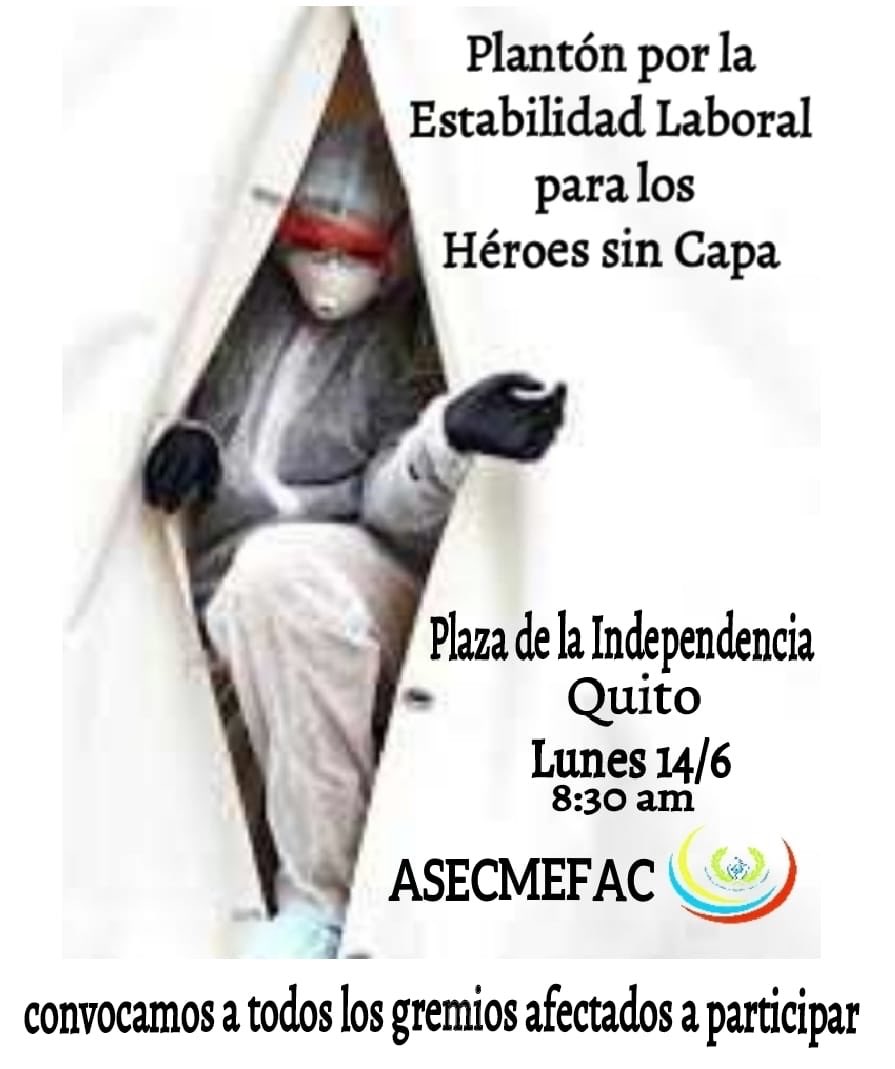 asecmefaunidos7's tweet photo. @LassoGuillermo @XimenaGarzon11 @PedritoExtranja @MinTrabajoEc
@FinanzasEc 
#ASECMEFACestabilidadlaboral #ASECMEFACporlaestabilidadlaboralya
#ASECMEFACnombramientosdefinitivos  solo pedimos que se cumpla el artículo 25 de la ley humanitaria para el personal de Salud https://t.co/4bqp8P6Y8V