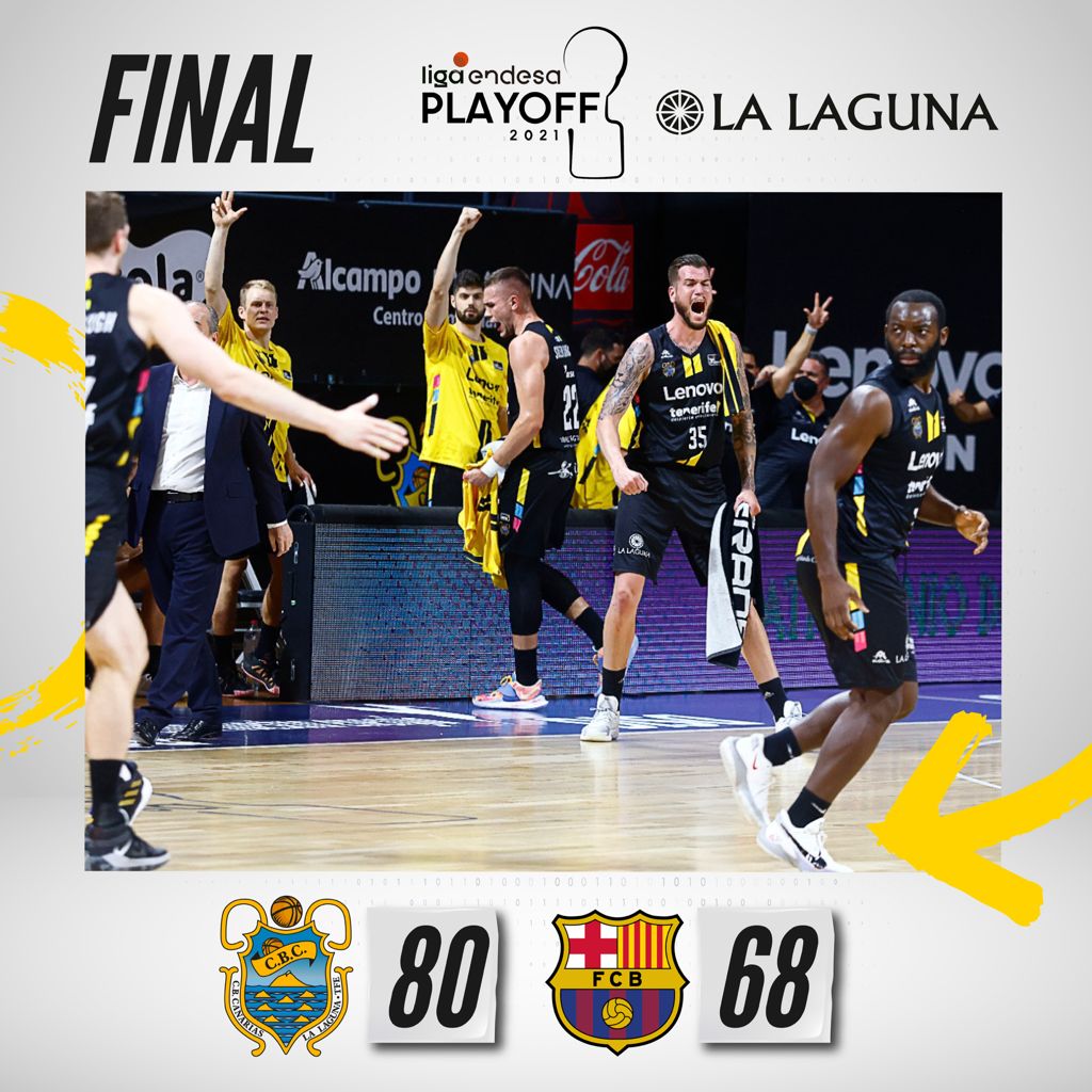 CB1939Canarias's tweet photo. El corazón y el baloncesto de este equipo no conocen de imposibles

¡Seguimos dejando huella! ¡Habrá tercer partido!

💛🖤 #VamosCanarias #LenovoTenerife https://t.co/brGkZuqtB0