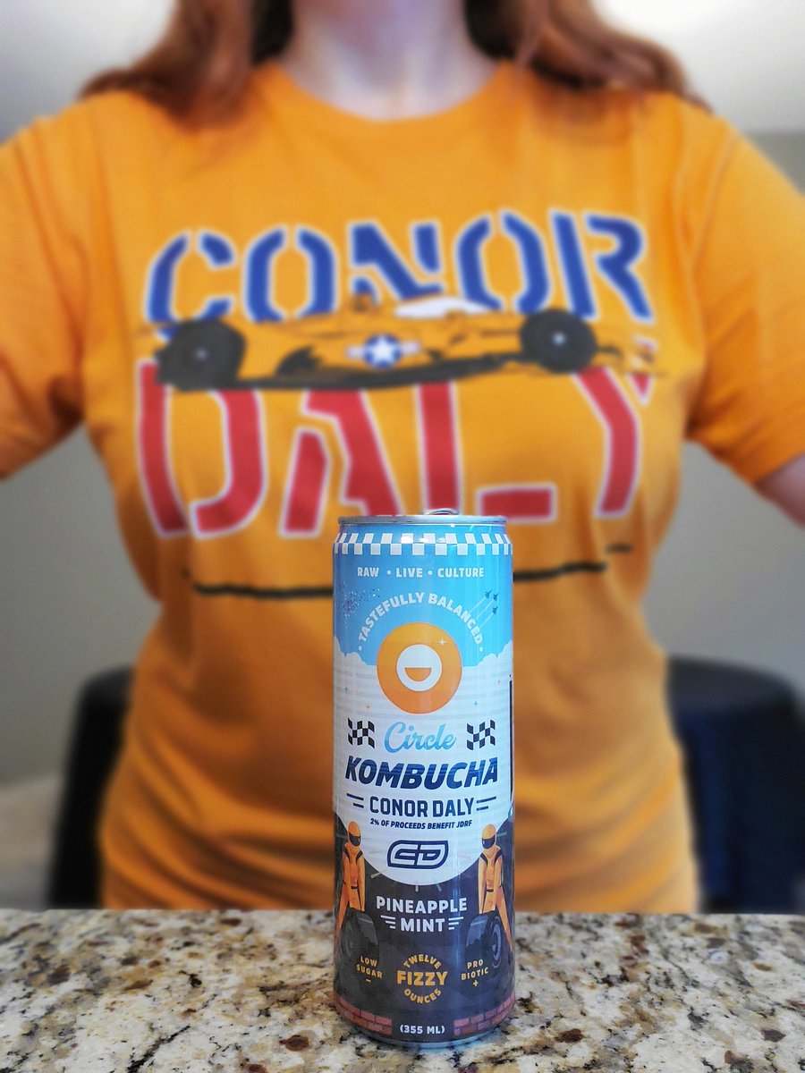 jchez52's tweet photo. Loving this @ConorDaly22 Pineapple Mint kombucha from @circlebeverage! And it feels great to support @JDRF as well. 👏👏👏 #drinkcircle #indycar https://t.co/4IwHgIoPC9