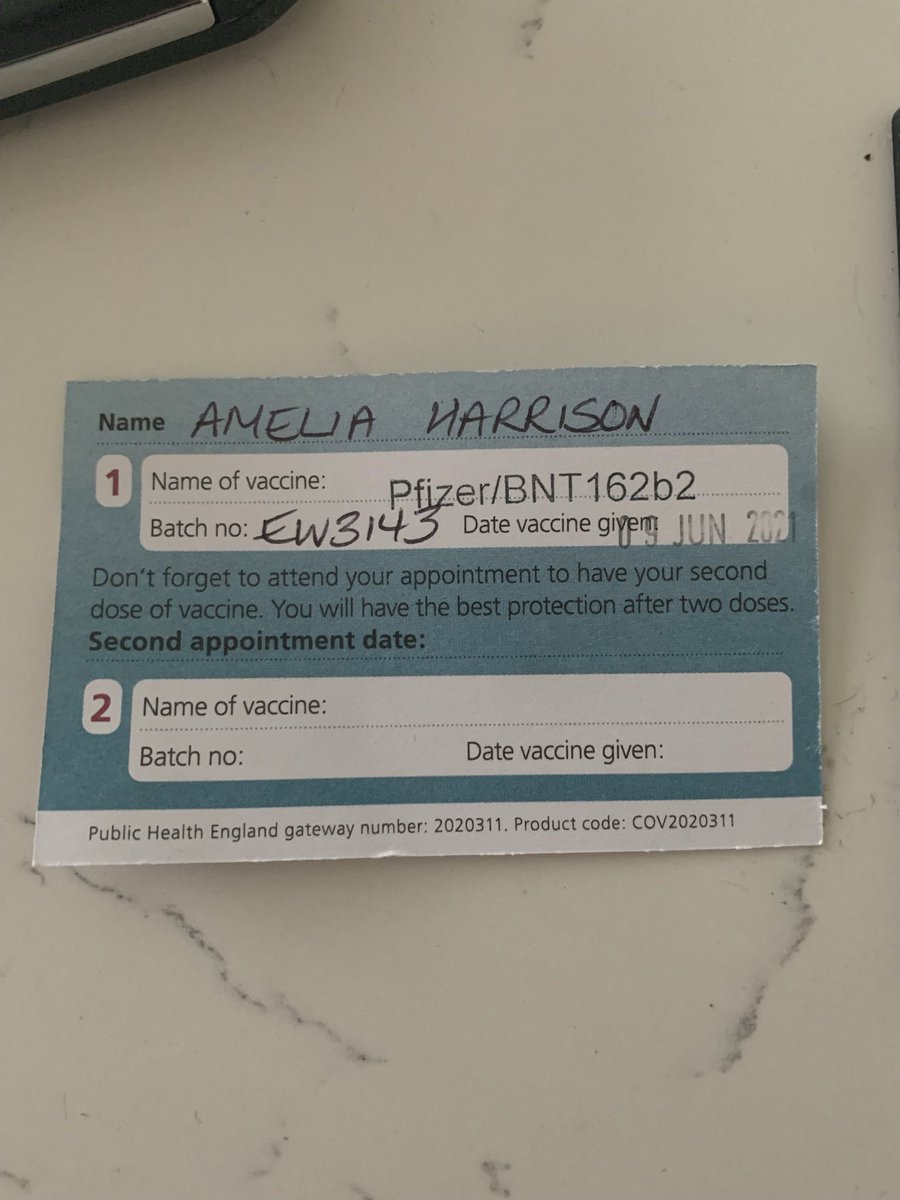 millyharrison's tweet photo. One step closer #Vaccination #COVID19 #GetVaccinated https://t.co/EEA0FR6qYV