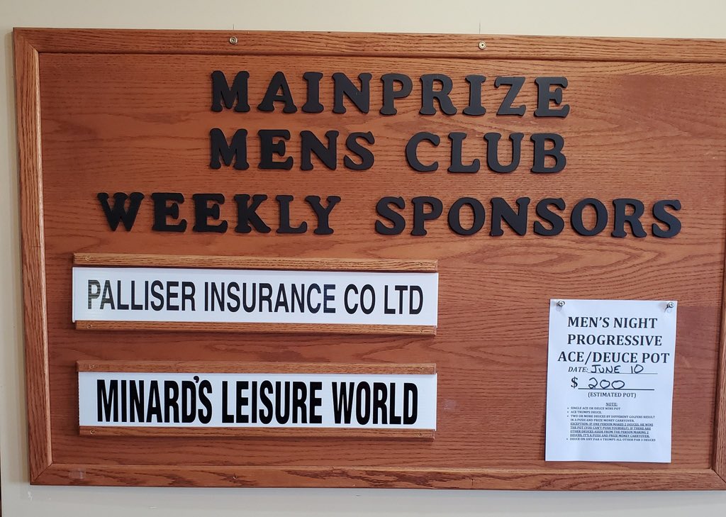 MainprizeMens's tweet photo. Men’s night will be a go tomorrow! Come out and challenge the wind. Supper will be good. Drinks will@be better. #windy #nospraying. A huge thank you to our sponsors as always. We truly appreciate the support https://t.co/1xcGJFewEK
