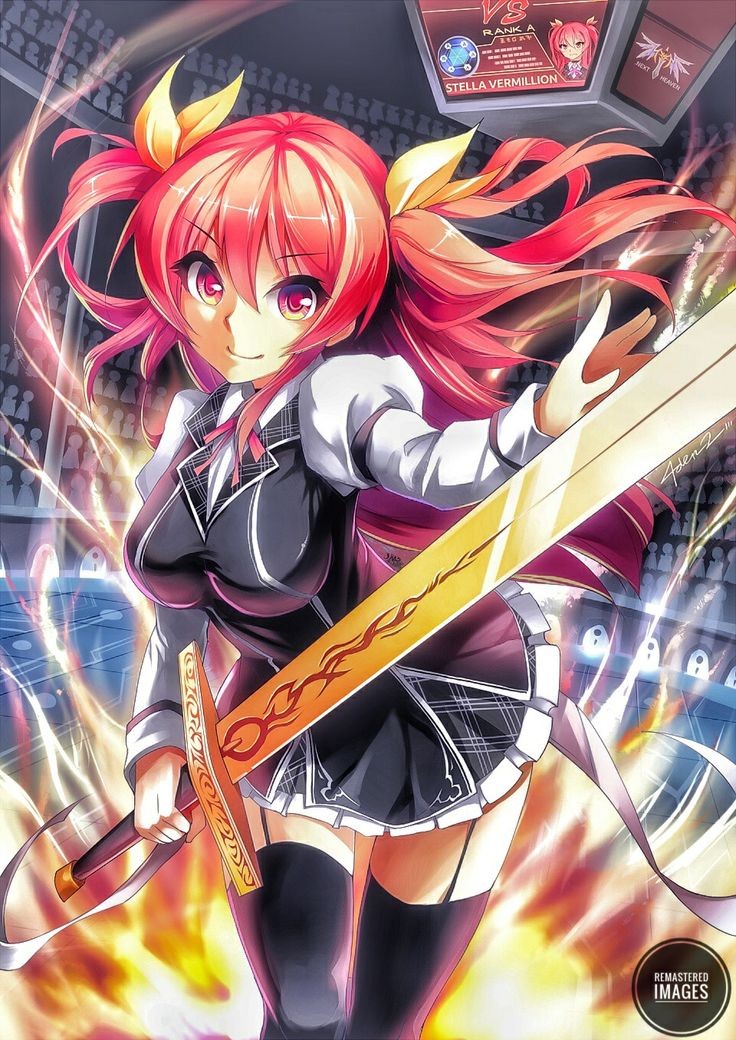 Rakudai Kishi no Cavalry - Stella Vermillion Poster for Sale by