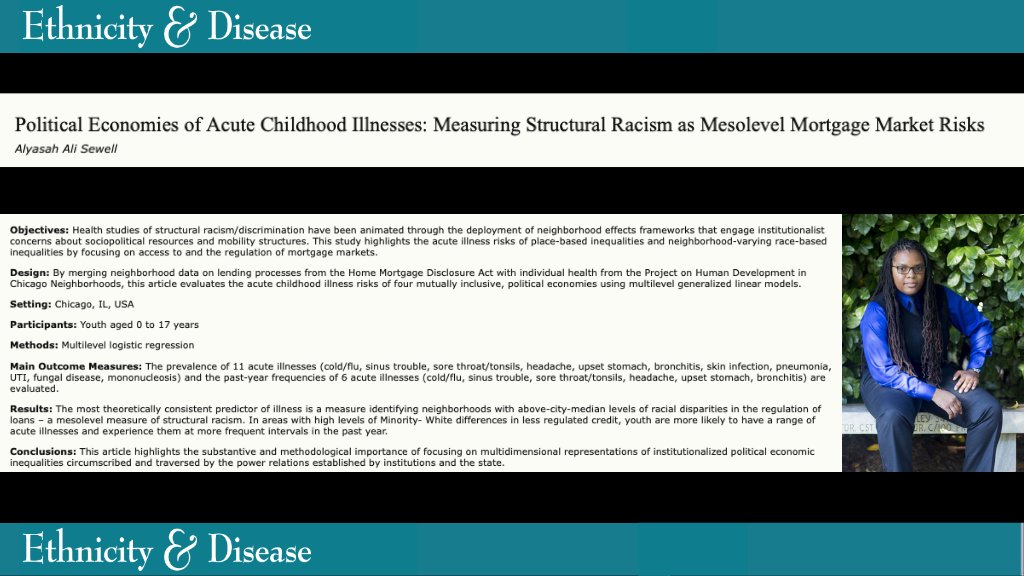 Speaking of Dr. Alyasah Sewell, they have a new article in an issue focusing on "Structural Racism and Discrimination: Impact on Minority Health and Health Disparities" in the journal, Ethnicity &amp; Disease. Check out both the issue &amp; Dr. Sewell's contribution to it! <a href="/emorycollege/">Emory College</a>