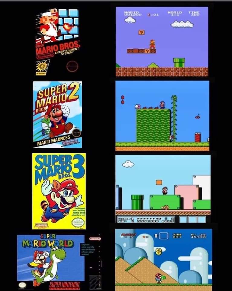 Dohkoli1's tweet photo. Evolución de Mario 1985-1990

#NintenderosE3 #evolucion #SuperMarioBros #Aniversario #e32021 https://t.co/NMI6oo9hMr