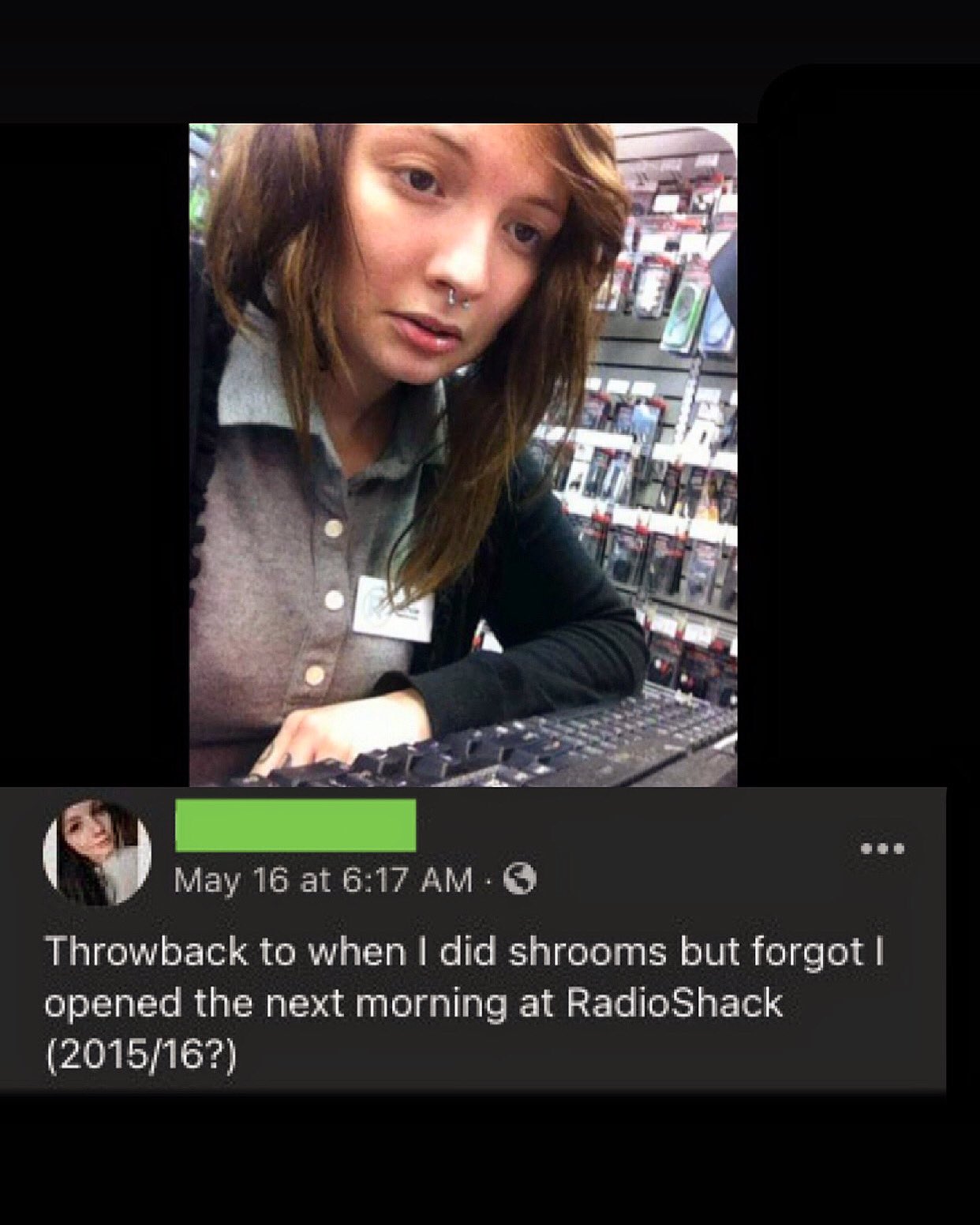RadioShack on Twitter "What do you think she saw on the computer after her "trip" to work