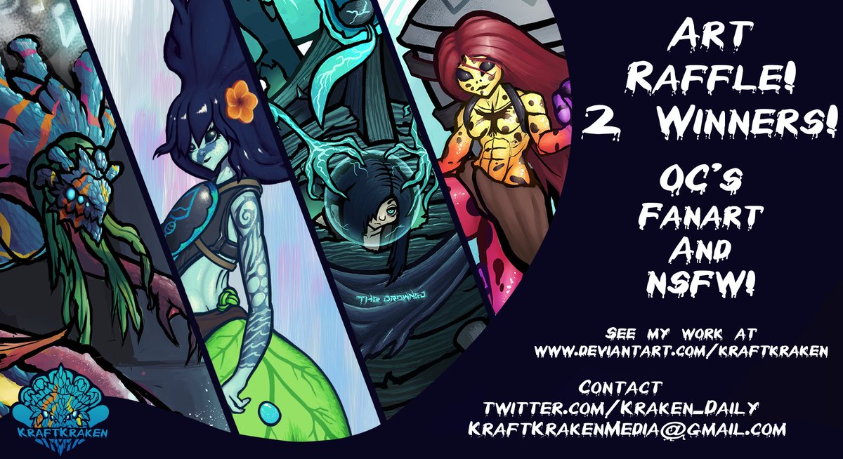 Time to start an art raffle! Two winners will receive colored illustrations!
Rules
🌊 Follow me
🌊 Retweet
🌊 Provide visual reference material for your character

Won't Draw
❌Anthro NSFW (Neko or similar is fine)
❌Shock/gore content
❌Overly complex or distressing imagery
