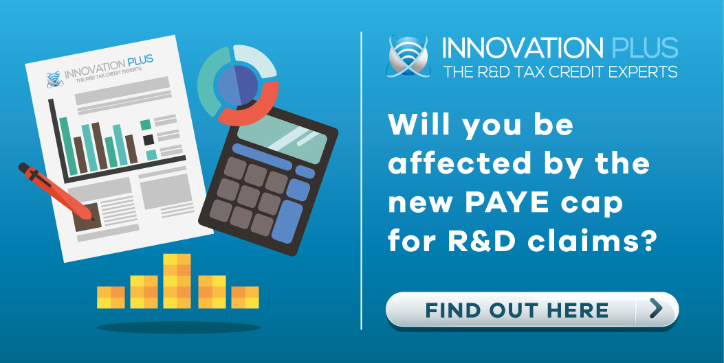 Will the new PAYE/NIC cap on R&amp;D Tax Credits claims affect your company's claims? We have built a free tool to help you find out. It also calculates your cap amount: bit.ly/2RFPz9R #innovation #Funding