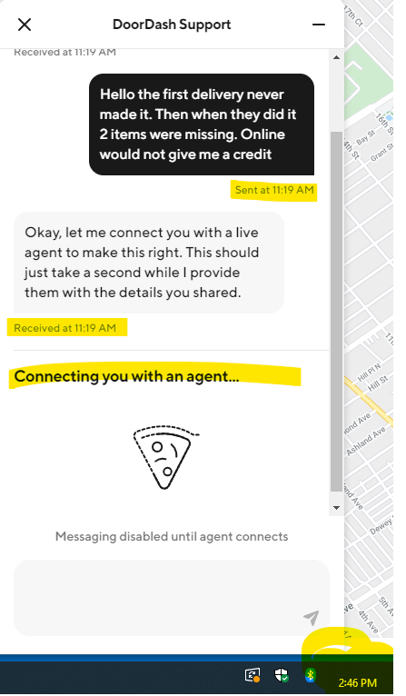 xkish's tweet photo. @DoorDash great customer support, only 3 hours + for support!!!!! https://t.co/9jwFntT6VW