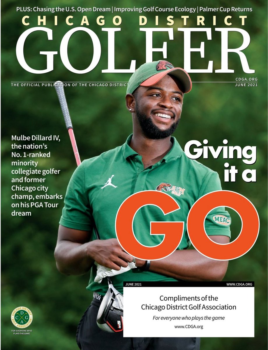 FAMU_1887's tweet image. #FAMUNews: Our #Rattlers have always been cover worthy! Check out Mulbe Dillard IV, on the cover of the Chicago District Golfer Magazine! #FAMUMade