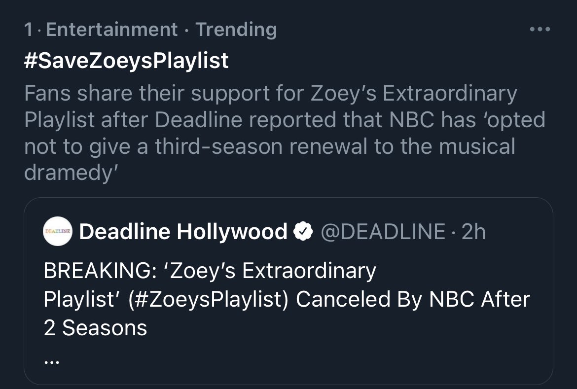 Michael_T_Grant's tweet photo. We have the coolest fans a show could ask for. Seriously, this response means the world to us. #SaveZoeysPlaylist https://t.co/kkAnx9ZMkO