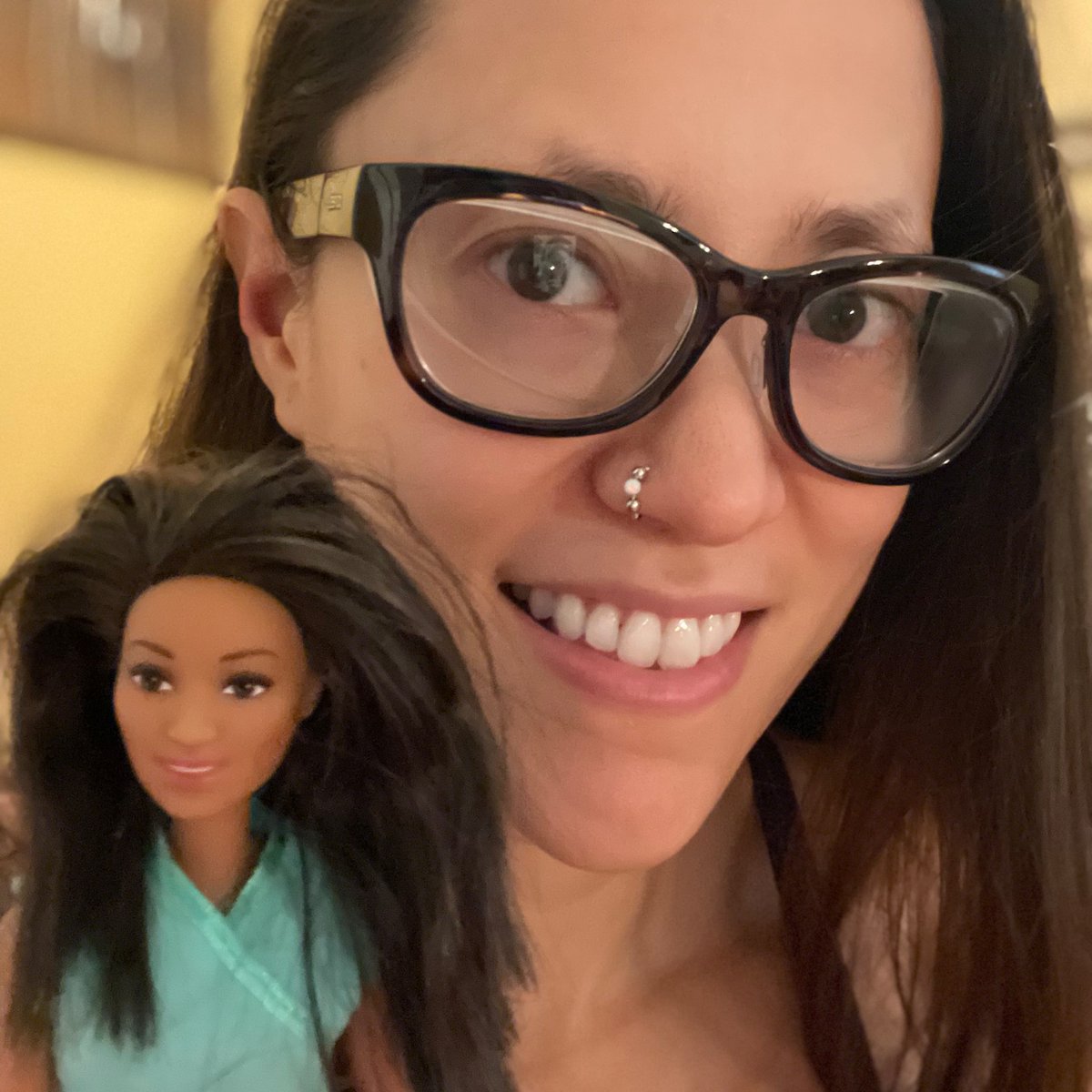 Daughter’s newest “new-to-her” Barbie. “Look mom! She’s wearing scrubs and looks like you so she must be a doctor, just like you!” Reminder that children notice things. Representation matters.

#ILookLikeASurgeon #womeninotolaryngology