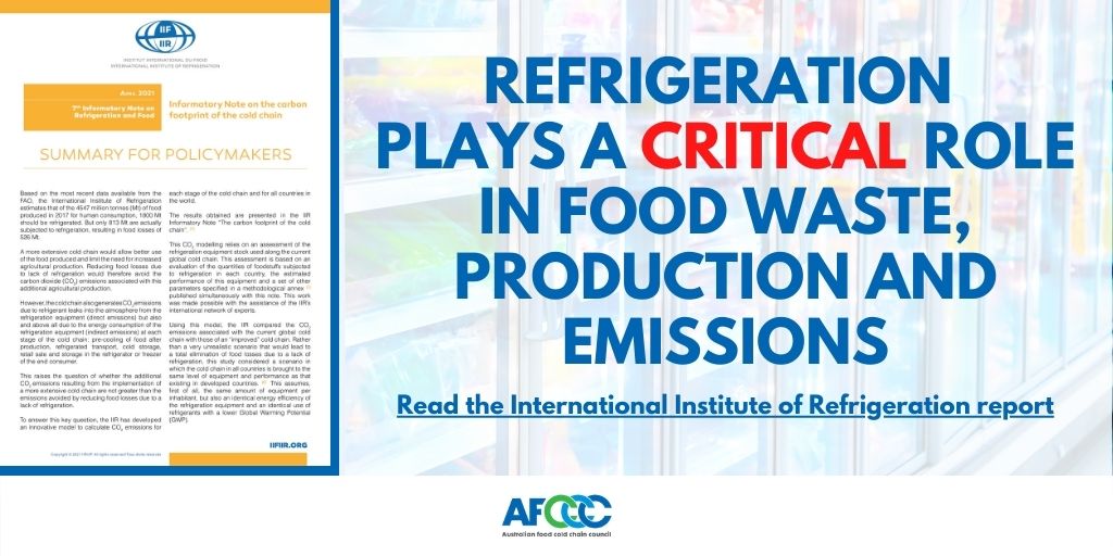 The <a href="/IIFIIR/">IIFIIR</a> says an improved cold chain would avoid 290 million tonnes of food losses, reducing almost 50% of CO2 emissions from the current cold chain
Read the full report: afccc.org.au/high-praise-fr…
#foodwaste #coldchain #climatechange #emissions