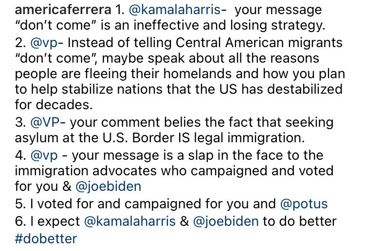 This! @AmericaFerrera u said it Perfect! <a href="/VP/">Vice President JD Vance</a> <a href="/KamalaHarris/">Kamala Harris</a> &amp; <a href="/JoeBiden/">Joe Biden</a> <a href="/POTUS/">President Donald J. Trump</a> we expect better!