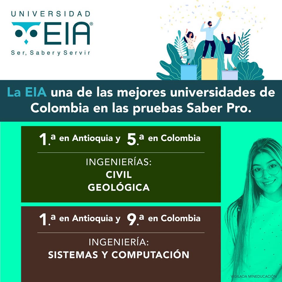 UniversidadEIA's tweet photo. Ocho ingenierías de la EIA entre las mejores de su clase en el país, según Semana-Dinero 👏
#UniversidadEIA #TalentoEIA #TodosSomosEIA https://t.co/fSztWFFwgb