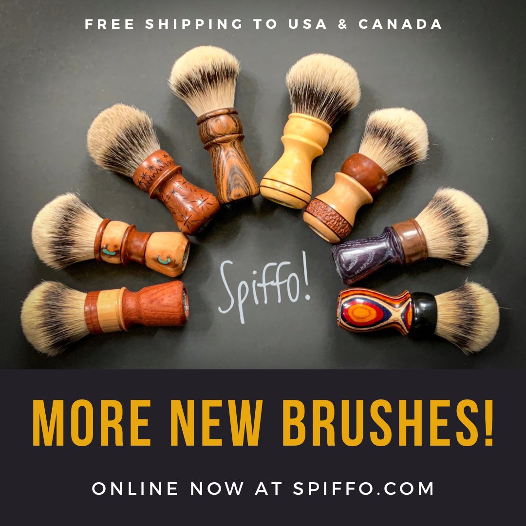 Several new woodies have just been added to the website and a nice looking bunch they are! You can check them out at spiffo.com 😎 #shavingbrush #shavebrush #shavingbrushes #spiffo #spiffoman #shaving #wetshaving #madeinhalifax #halifaxns #dartmouth #novascotia