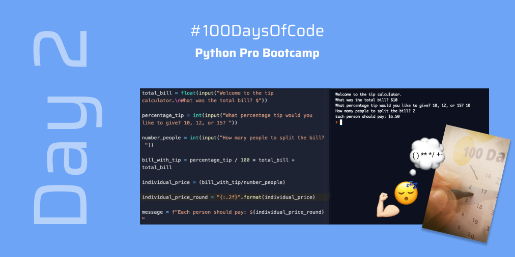 GabiPurri's tweet photo. Day 2 of #100DaysOfCode | Had to fight through tiredness after a looong day at work 🐢, but what a blissful feeling checking that second box off! 💫

#100DaysOfPython https://t.co/JF71kX14BP