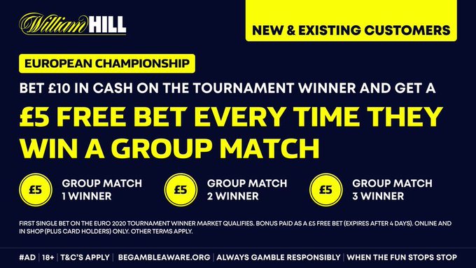 William Hill Euro 2020 offer
