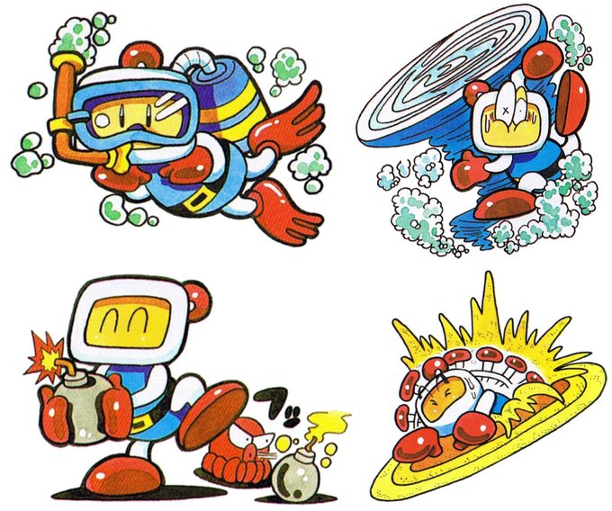 Video Game Art Archive on X: Silly Louie 'Super Bomberman 3′ Super Famicom  Original guide scan by @ragey0 at    / X