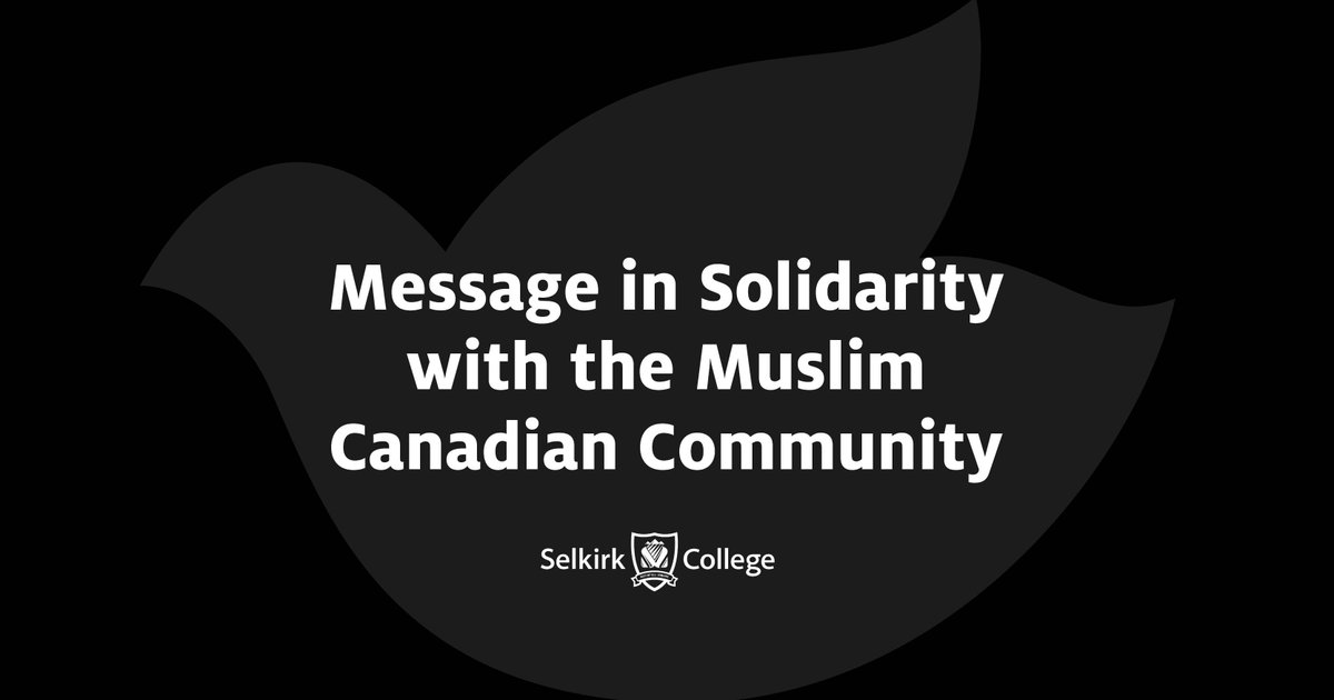 We resolve to go beyond words of comfort. We must take every occasion possible to challenge, unlearn, mitigate, prevent, and ultimately end racism once and for all. The Mir Centre for Peace and the entire #SelkirkCollege community holds the family of those impacted in our hearts.