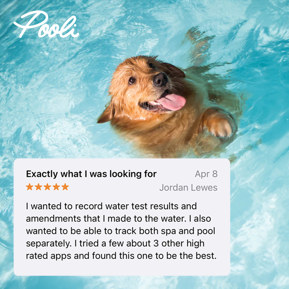 'Exactly what I was looking for' - App Store reviewer, Jordan

#watertest #recordwater #water #pooli #maintenance #swimming #spa #swimmingpool #ph #phlevels #teststrip #aquachek #clorox