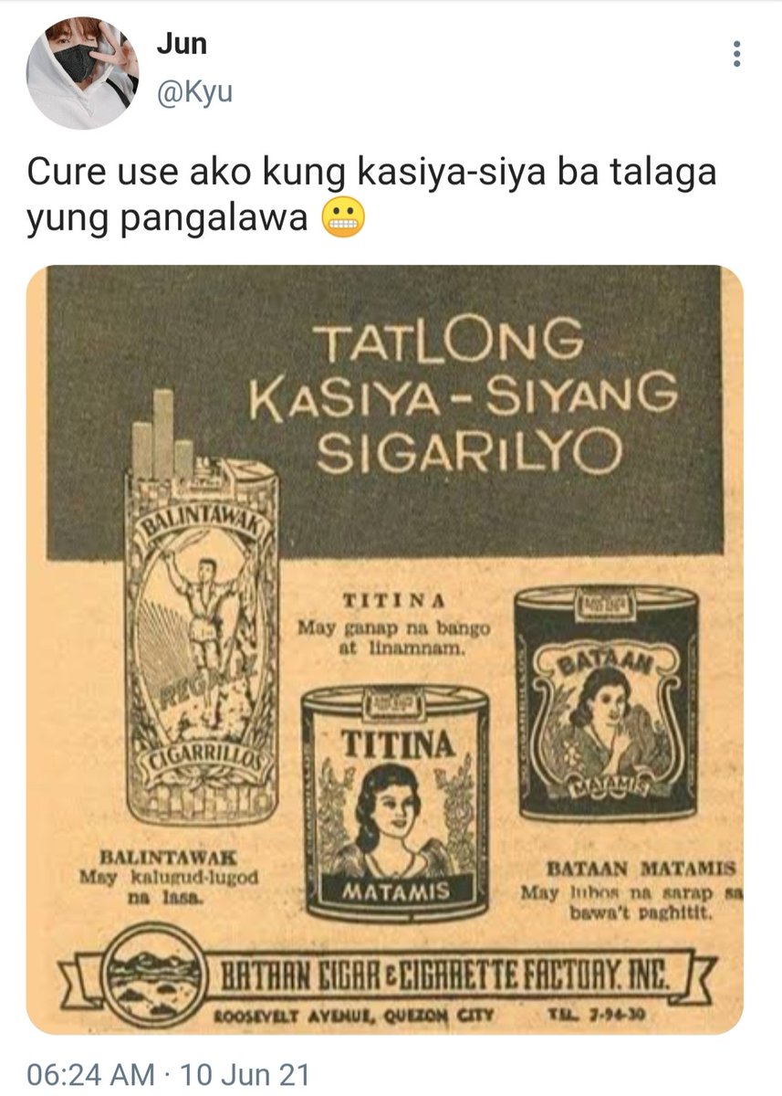 bataan matamis cigarette Mashikyu one tweet kalat AU 🔞