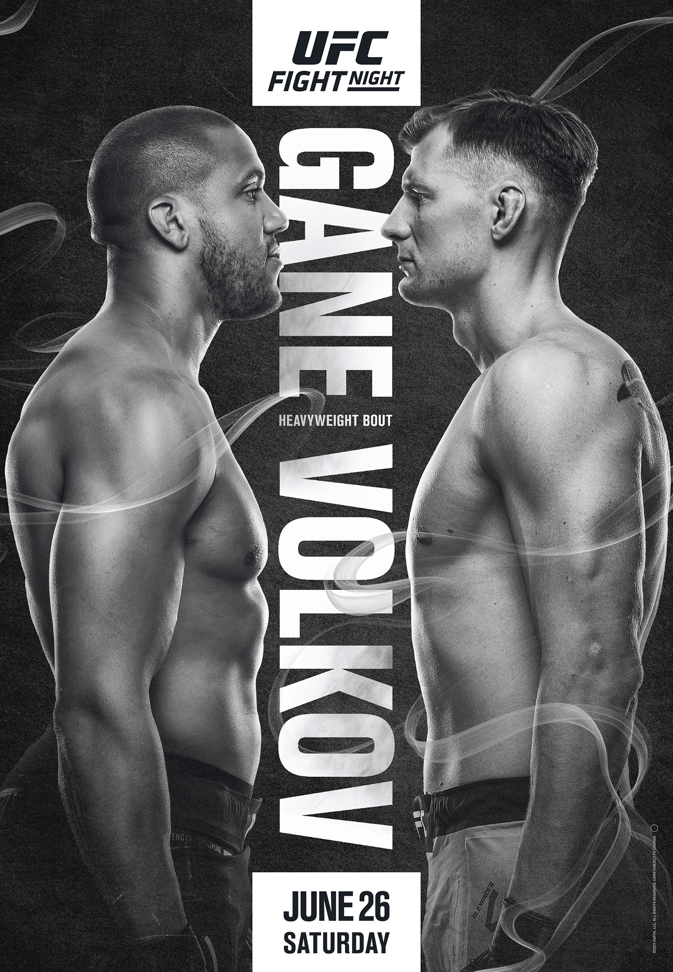 UFC Fight Night 190 official poster: Ciryl Gane and Alexander Volkov fight for title contention
