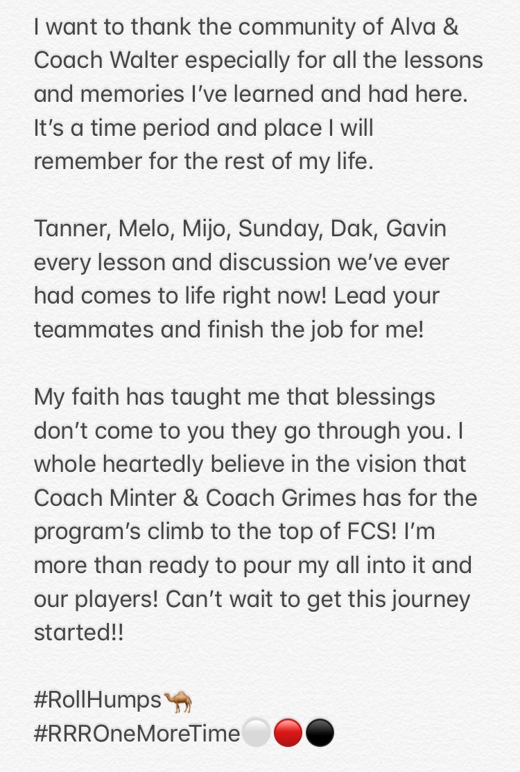 Coach_Weeden's tweet photo. My time with @nwosufootball has come to an end but the love I have for my players will never die! I'm thankful, grateful, and blessed to be joining @GoCamelsFB as their WR Coach! I hope you guys are ready for the energy &amp; passion coming your way!! 
#RollHumps🐪 https://t.co/xlM8fSHsGQ