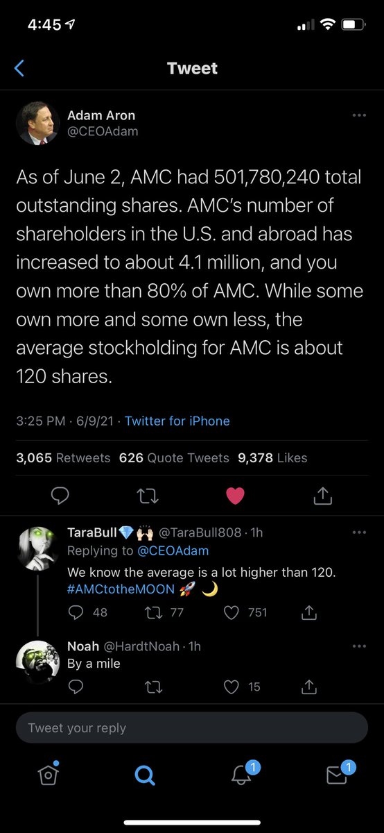 Kenan Grace Build Wealth On Twitter I M Not Selling A Single Share Of Amc Before The Shortsqueeze Https T Co Kp8gilbwtw