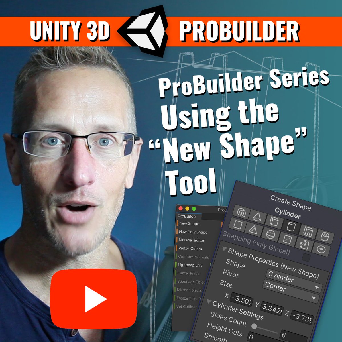 BlizStudio's tweet image. buff.ly/3gmtLZ1 -Unity 3D's ProBuilder Series - Part 2 - Using the "New Shape" tool in ProBuilder to create new 3D game objects.⠀⠀
⠀⠀⠀⠀⠀⠀⠀
#unity3d #tutorialseries #beginnergamedev #tutorial #gamedesign #indiegame #probuilder #3dmodeling #nocode #beginnertutorial