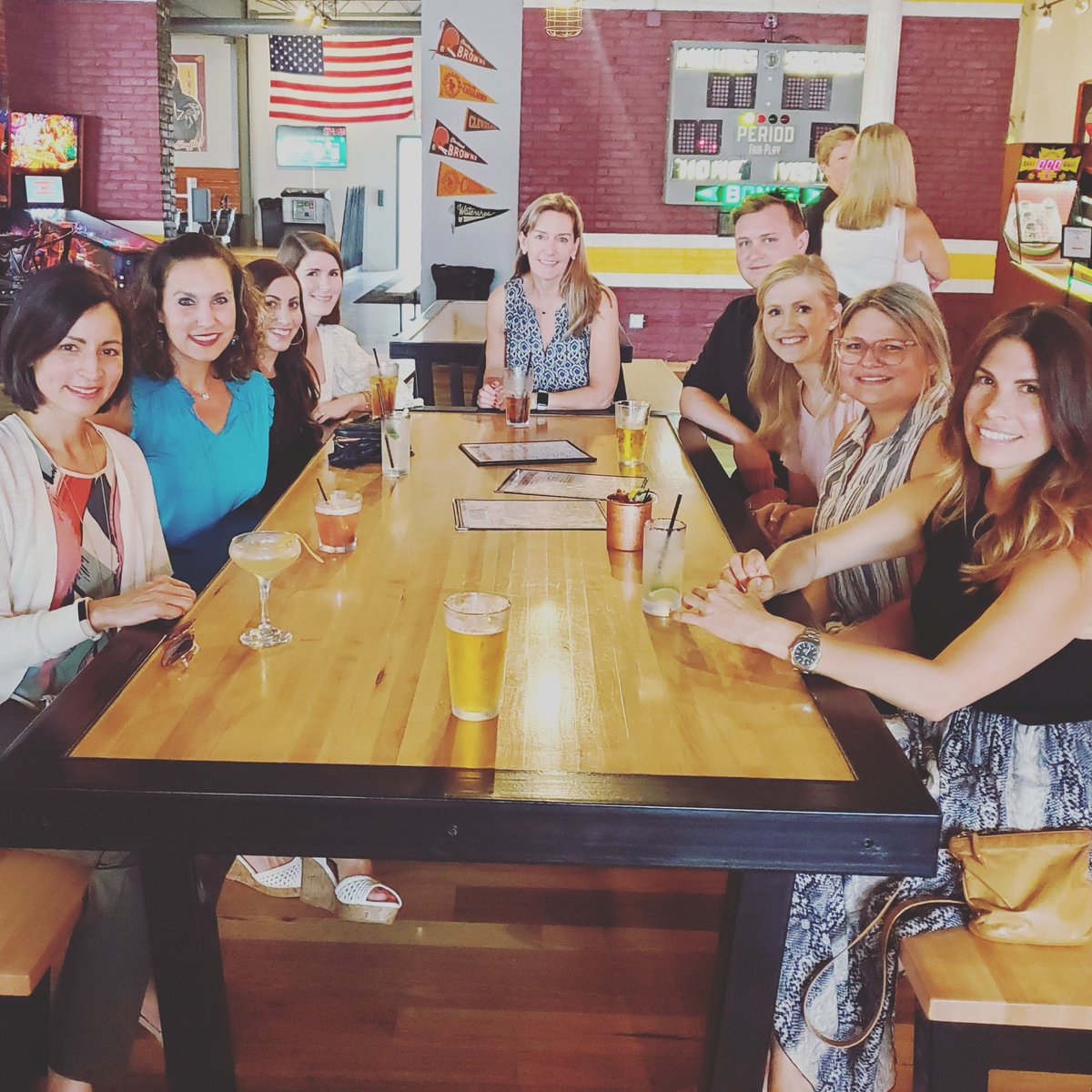 italgal22's tweet photo. First time "almost" our whole marketing team has been together in over a year and a half! So great to see everyone in person vs. on a computer screen! #teamhappyhour 🥂 https://t.co/Rb1bIjsBz6