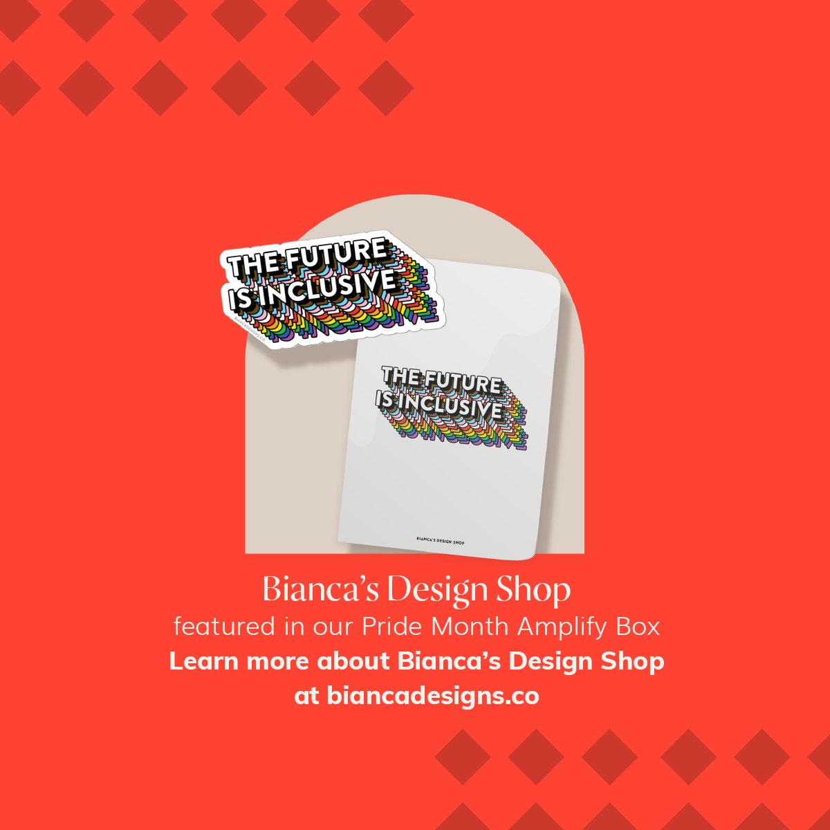 As a queer Latinx artist, Bianca Negron (she/her) founded her design shop to unite her passion for inclusivity and her love for creating cute, cool, weird, fun &amp; random things.

In honor of Pride Month, we're highlighting Bianca's Design Shop, featured in our Pride Amplify Box!