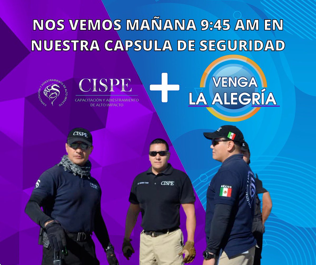 CISPE_MEXICO's tweet photo. Nos vemos mañana !  En  TV Azteca los esperamos  ! #Recomendaciones  #seguridad  #capacitación https://t.co/aauA2eW0CL