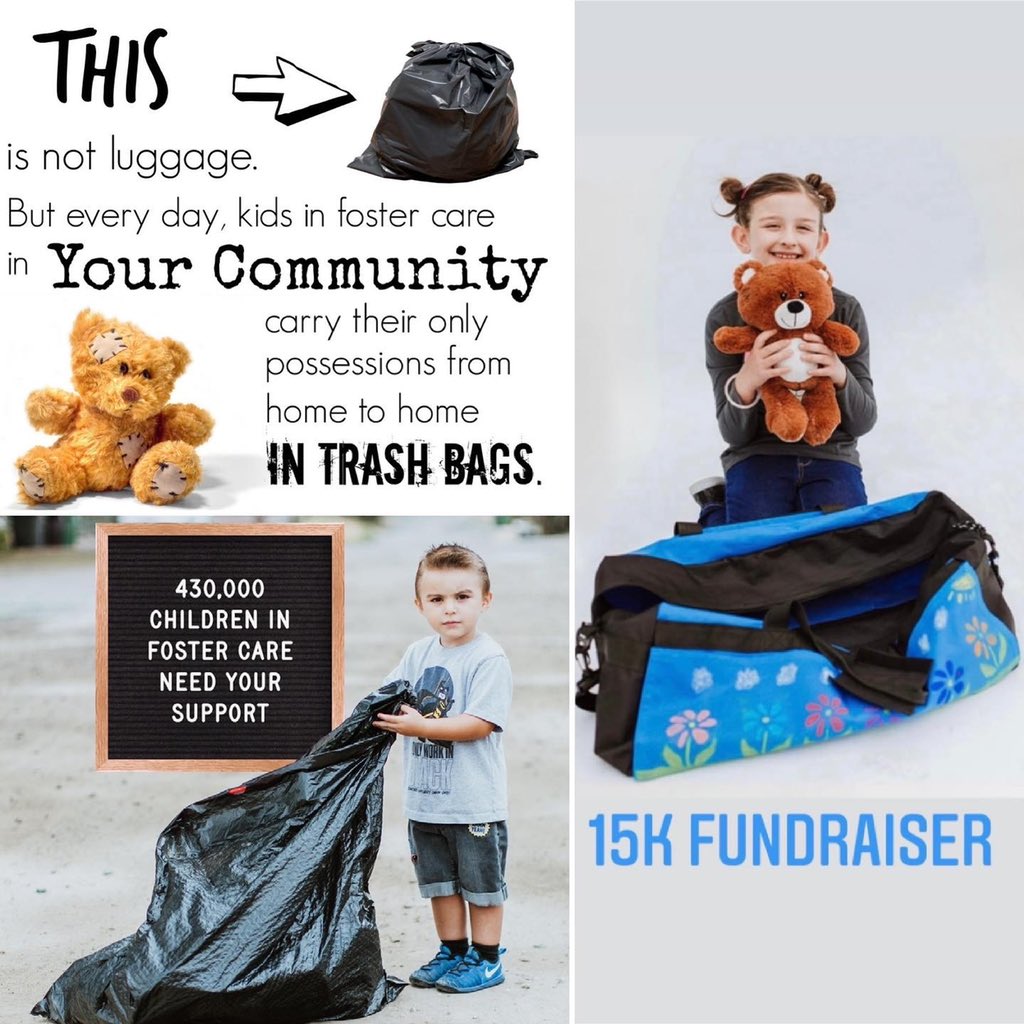 TammyLiriano's tweet photo. NO MORE TRASH BAGS !!! Help us replace trash bags with sweet cases https://t.co/5W9F9N3KsY   💙 #fostercare #fostermom #foster #Florida #USA #RunTheWorld #home #fundraise #15K #NoMoreTrashBags #loveislove https://t.co/3w4kS9ojIX