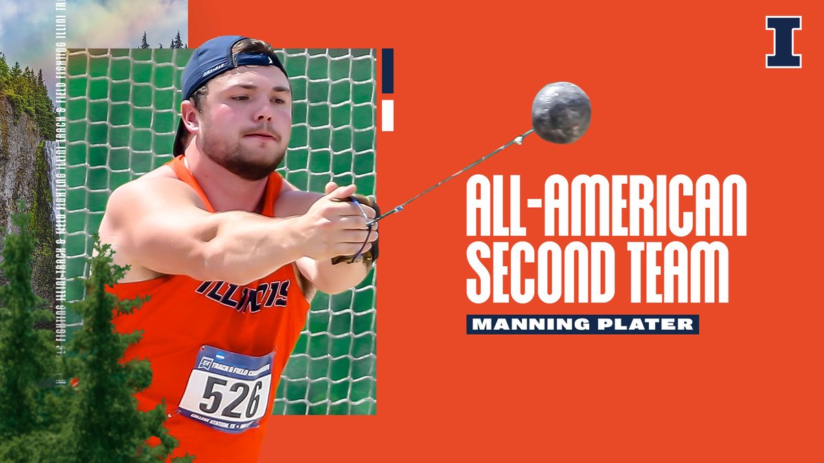 IlliniTrackXC's tweet photo. 𝐍𝐂𝐀𝐀 𝐂𝐇𝐀𝐌𝐏𝐈𝐎𝐍𝐒𝐇𝐈𝐏𝐒 | Men's Hammer Throw

@ManningPlater finishes in 🔟th place in the NCAA💪

🔶Second Team All-American
🔷Improved on his own school record with a 230-2 ft. (70.15 m) throw
🔶Personal best mark

Congratulations Manning!

#JointheFight | #Illini https://t.co/RKfKMTymIw