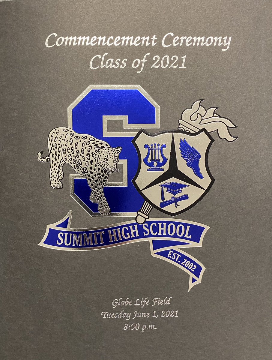 🚨🚨 Summit HS Class of 2021 🚨🚨

💙 Diploma and Transcript Pick-up 💙

🗓 Thursday, June 10th
⏰ 8:00 to 10:00 am / 4:00 to 6:00 pm
📍 Jag Room 🐆

🚗 Park in the back parking lot at SHS. 👤 Need an ID (student/license/etc)
