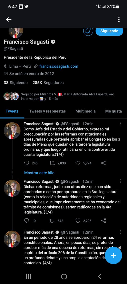 selxxlern's tweet photo. POR QUÉ CHUCHA NADIE ESTÁ HABLANDO DE LO QUE ESTÁ TWITTEANDO EL PRESIDENTE  FRANCISCO SAGASTI???
EL CONGRESO QUIERE HACER LO QUE QUIERE.
#CongresoVerguenzaNacional https://t.co/ZYKMgVV6Jr