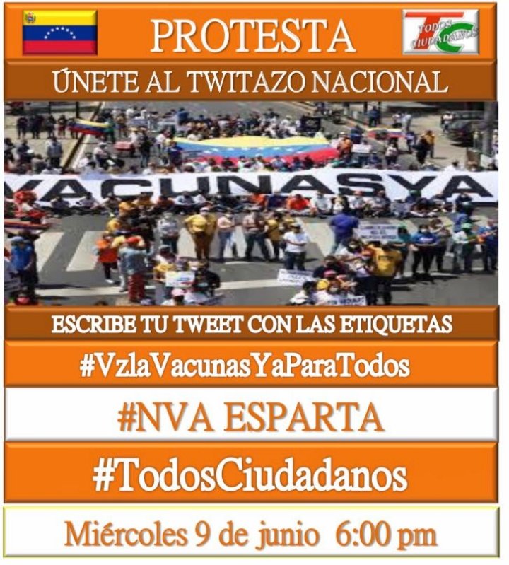 Yayatirapegui's tweet photo. #VzlaVacunasYaParaTodos
#NvaEsparta
#TodosCiudadanos
Me inscribí y seguí todos los pasos. Mi esposo y yo somos personas de la tercera edad y no nos han llamado para vacunarnos. Hasta cuándo tanta burla? https://t.co/3qKlJl0Xrf