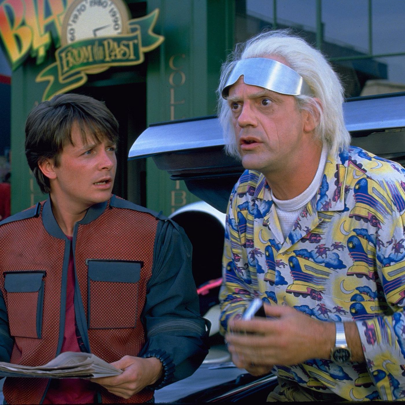 Happy birthday Michael J. Fox, here with Christopher Lloyd in Back to the Future (1989) 