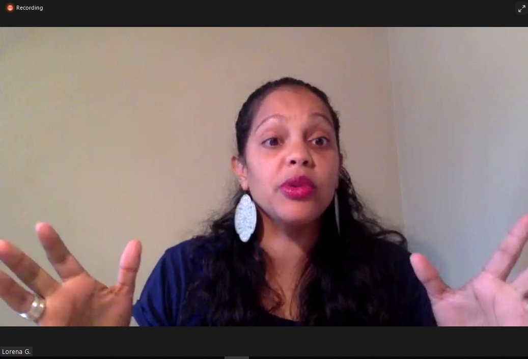 stephen_winton's tweet photo. Great ideas about the importance of diverse texts are being shared at the webinar Thinking Forward: Practice with Disrupting Texts! with Alissa Crabtree, Valerie Taylor, and Lorena Germán. #Disruptexts #TCTELA 
@TCTELA https://t.co/LeyIQBTZxG