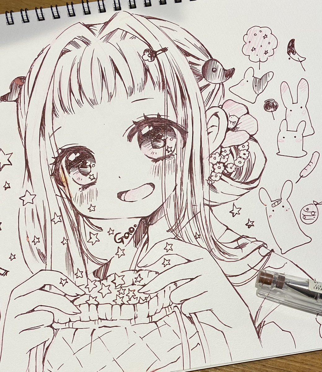 過去の落書きのスケブ出てきた…。まだ描いてないページあるから最後まで使うわw
#落書き #イラスト 